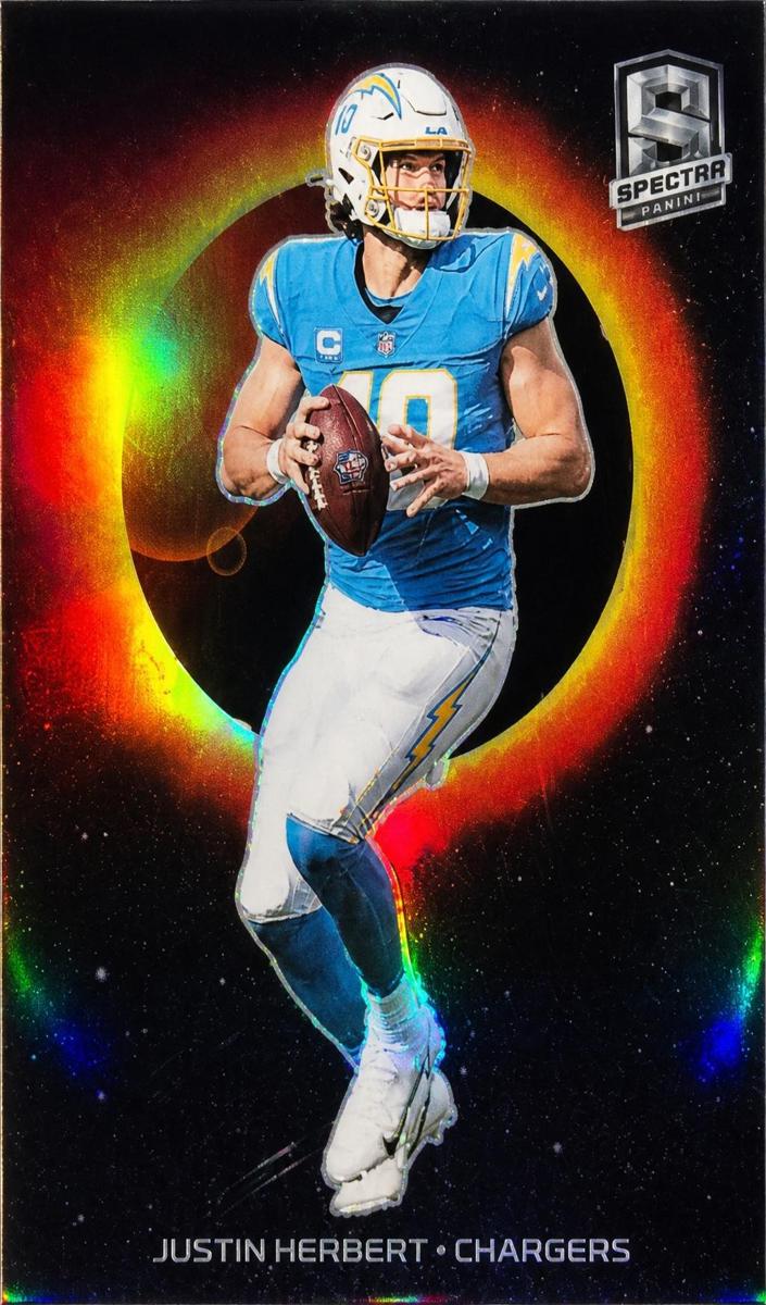 2022 Panini Spectra Football Solar Eclipse Justin Herbert #SE-3