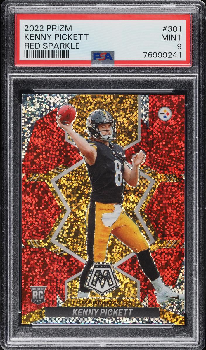 2022 Panini Mosaic Football Red Kenny Pickett #301 PSA 8.5