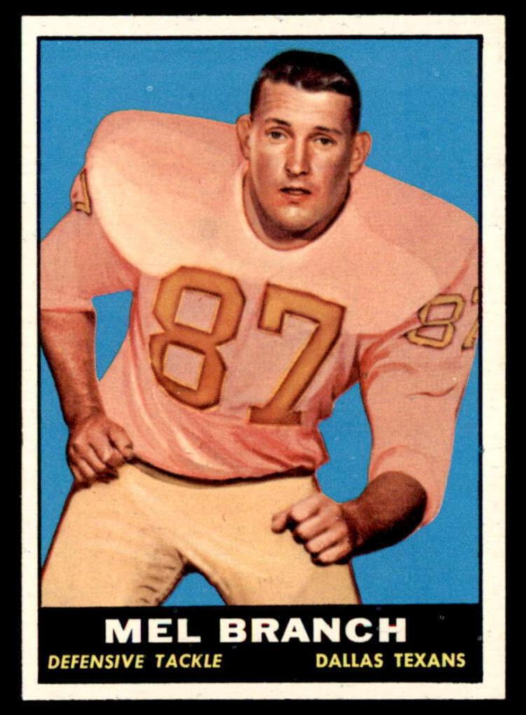 1961 Topps Football Mel Branch #134