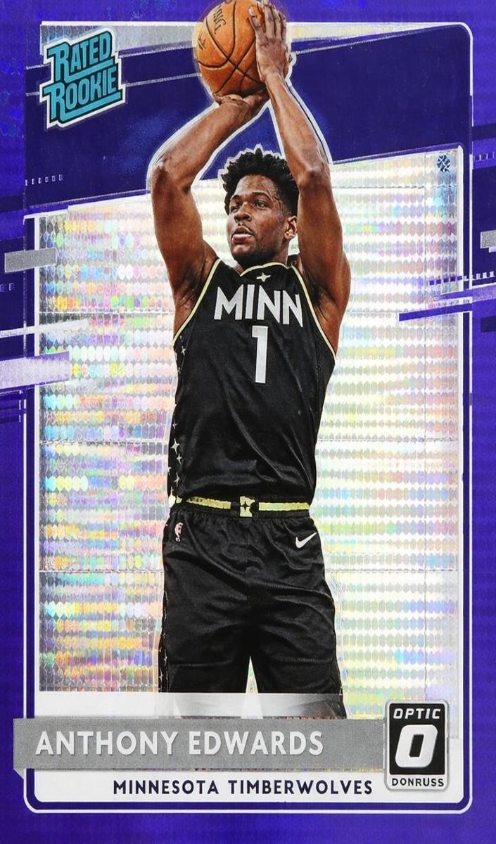2020 Donruss Optic Basketball Purple Pulsar Anthony Edwards #151 PSA 10
