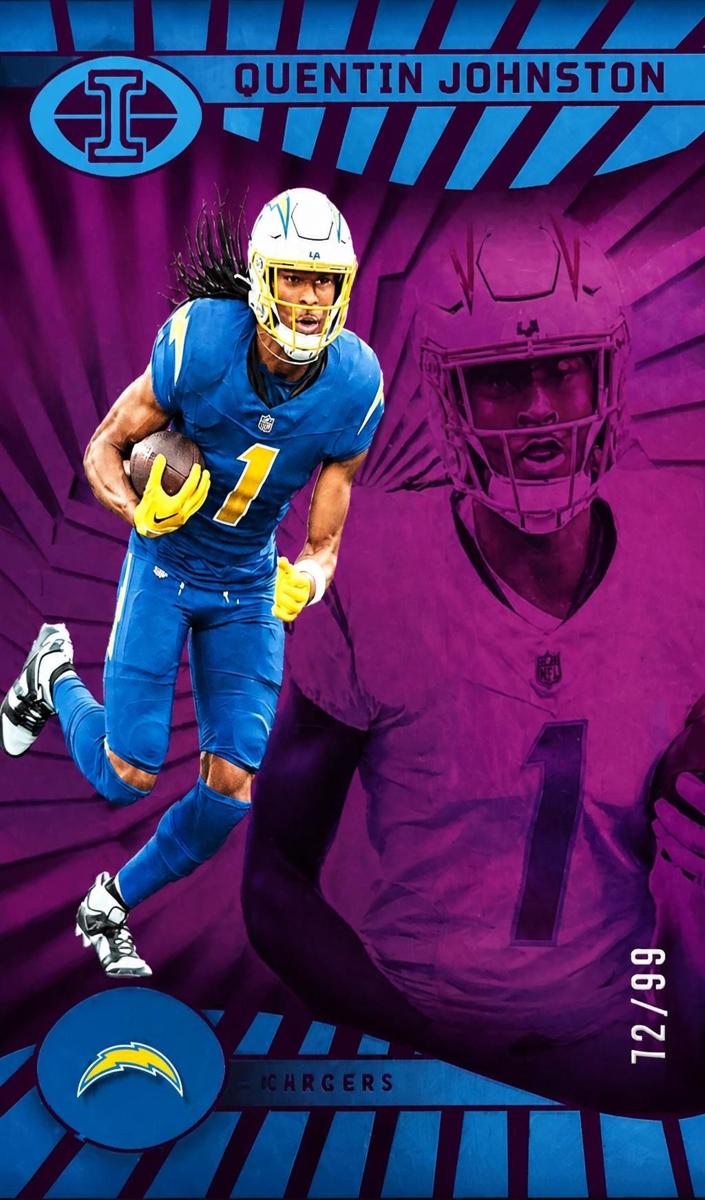 2024 Panini Illusions Football Purple Trophy Collection Quentin Johnston #50