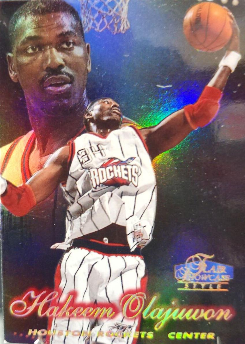1997 Flair Showcase Basketball Row 2 Hakeem Olajuwon #28