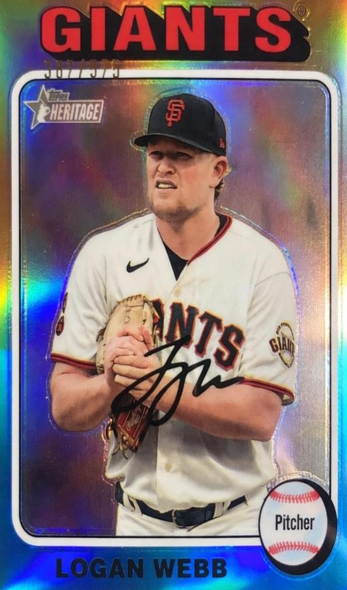 2024 Topps Heritage Chrome Baseball Refractor Logan Webb #393