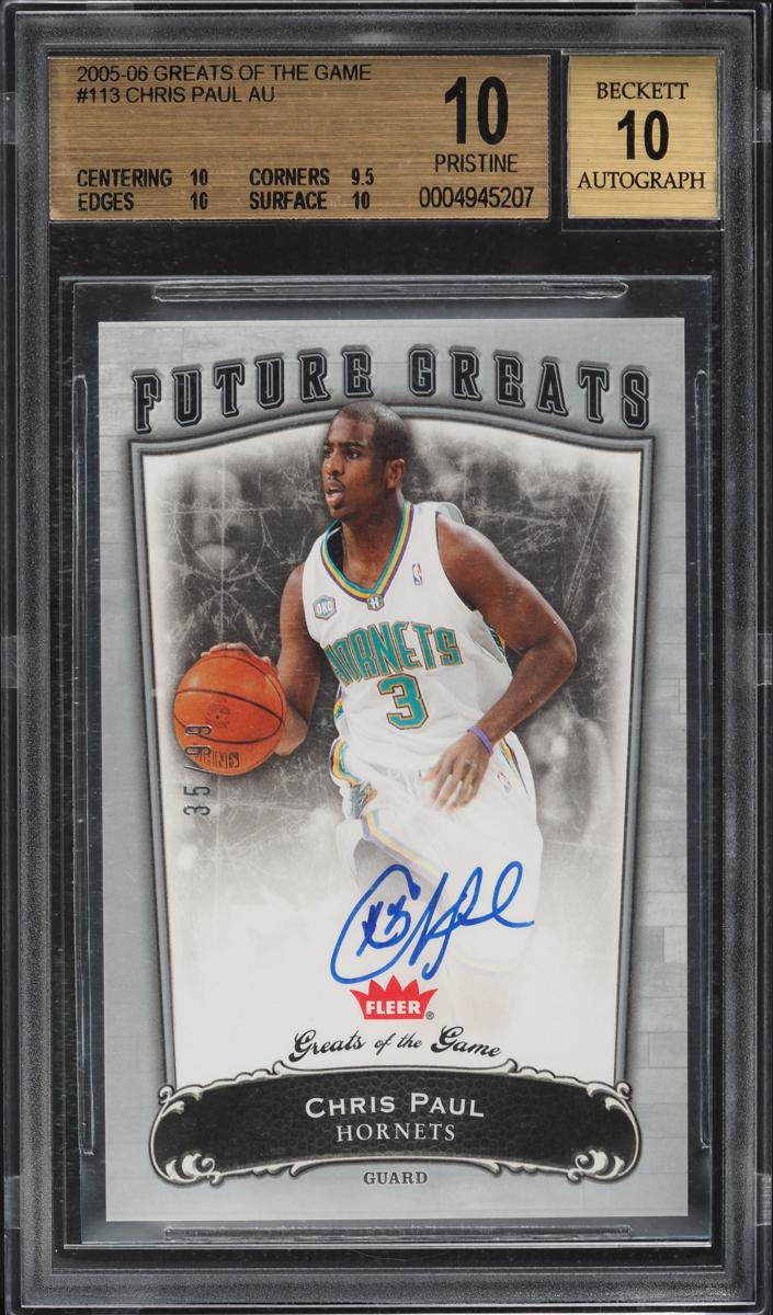 2005 Fleer Greats of the Game Basketball Chris Paul #113 BGS 10