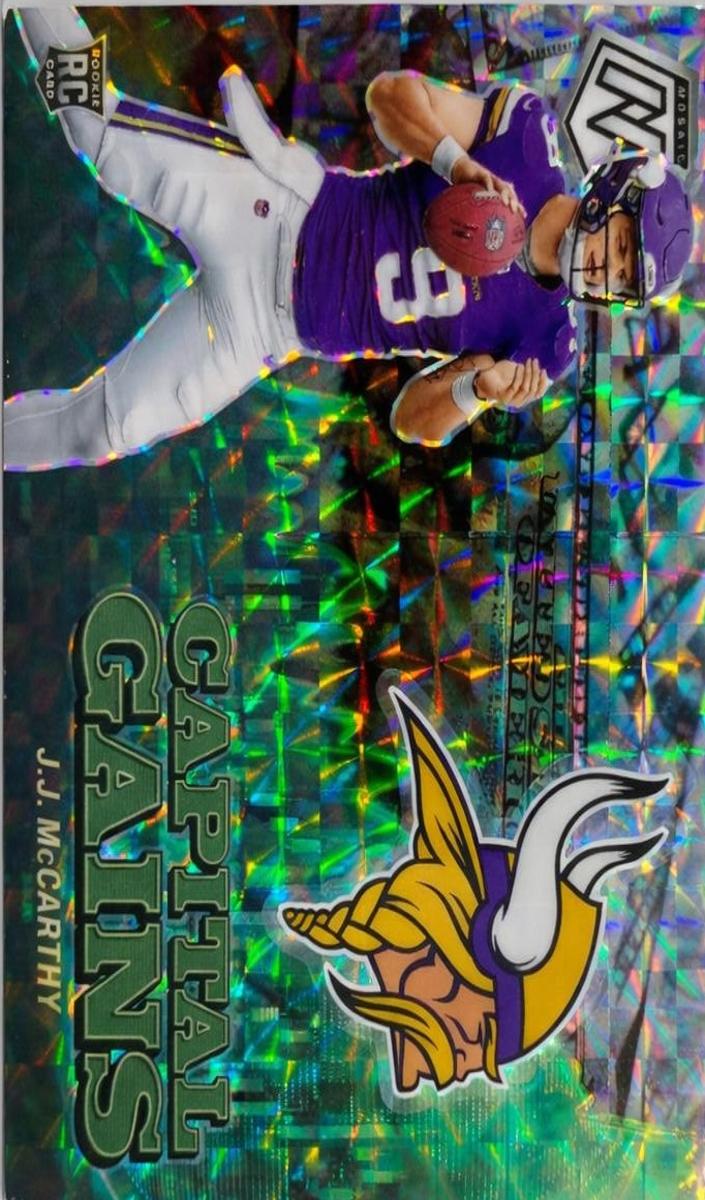 2024 Panini Mosaic Football Silver J.J. McCarthy #15 SGC 9