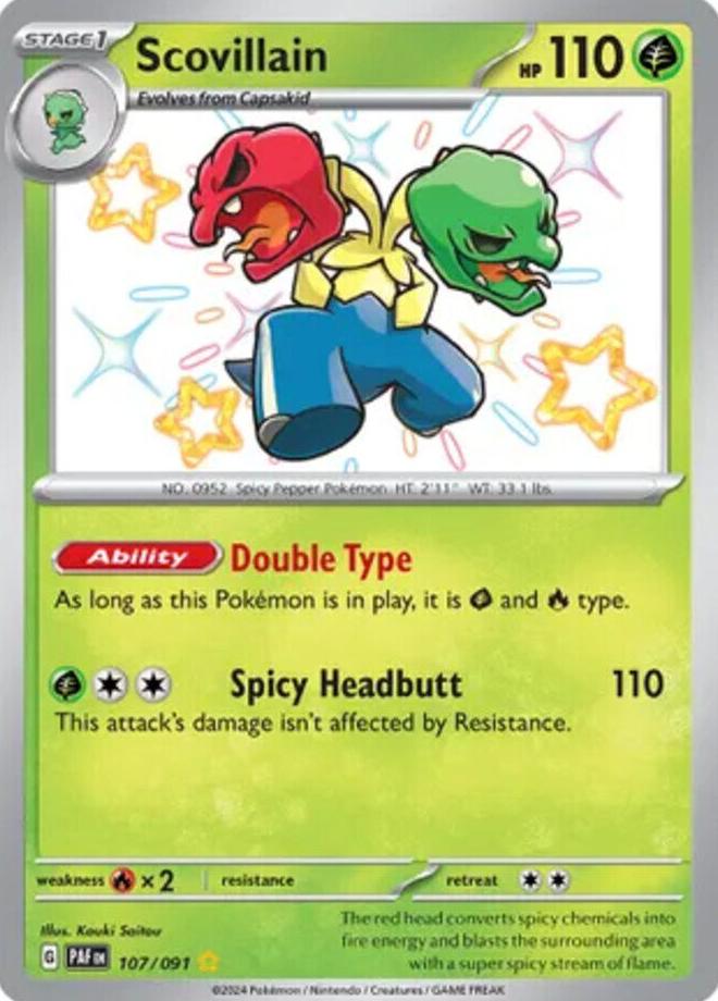 2024 Pokemon Scarlet & Violet Paldean Fates Scovillain #107 SGC 10