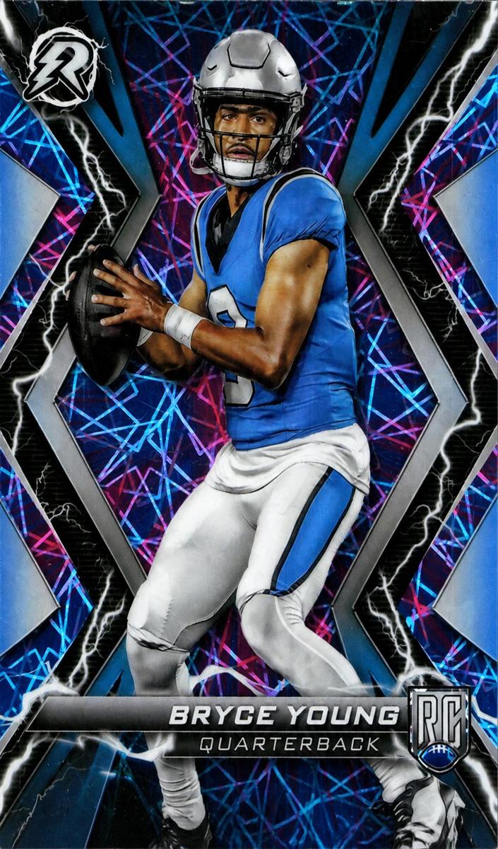 2023 Topps Composite Football Sky Blue And Pink Shock Bryce Young #97 PSA 10