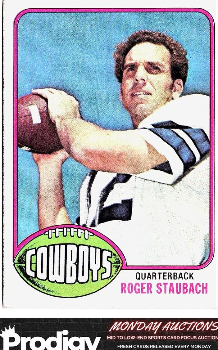 1976 Topps Football Roger Staubach #395 PSA 8