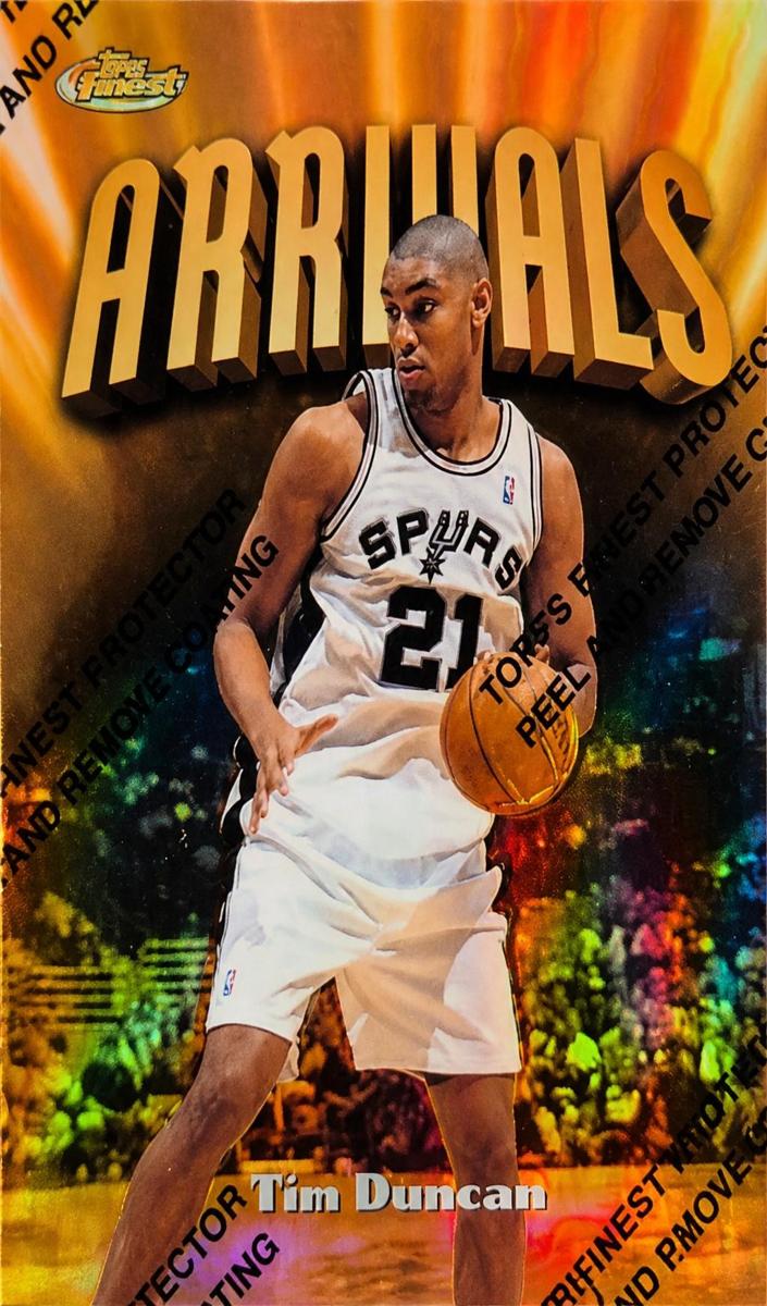 1997 Topps Finest Basketball Refractor Tim Duncan #325 PSA 9