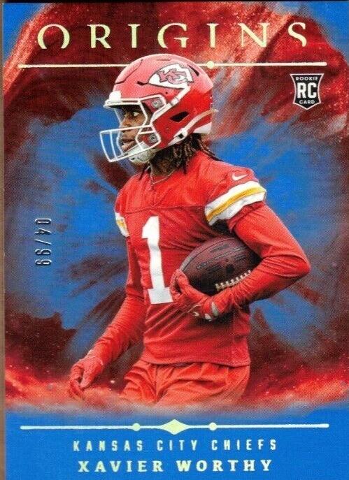 2024 Panini Origins Football Blue Xavier Worthy #150