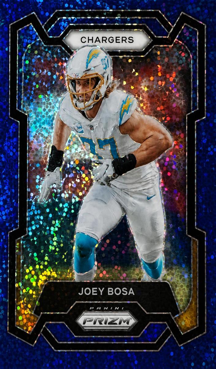 2023 Panini Prizm Football Blue Sparkle Joey Bosa #157 PSA 10