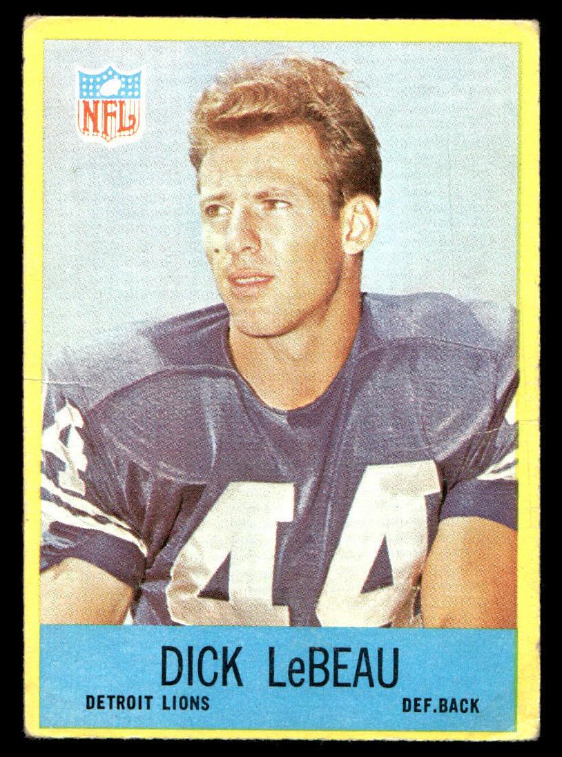 1967 Philadelphia Football Dick LeBeau #66 PSA 9