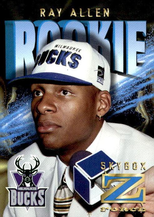 1996 Skybox Z-Force Basketball Z-Cling Ray Allen #R-1