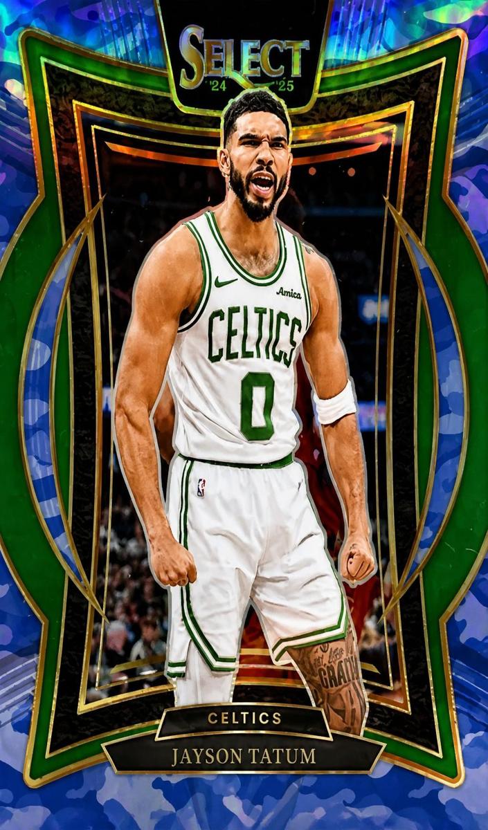2024 Panini Select Basketball Blue Camo Jayson Tatum #2 PSA 9