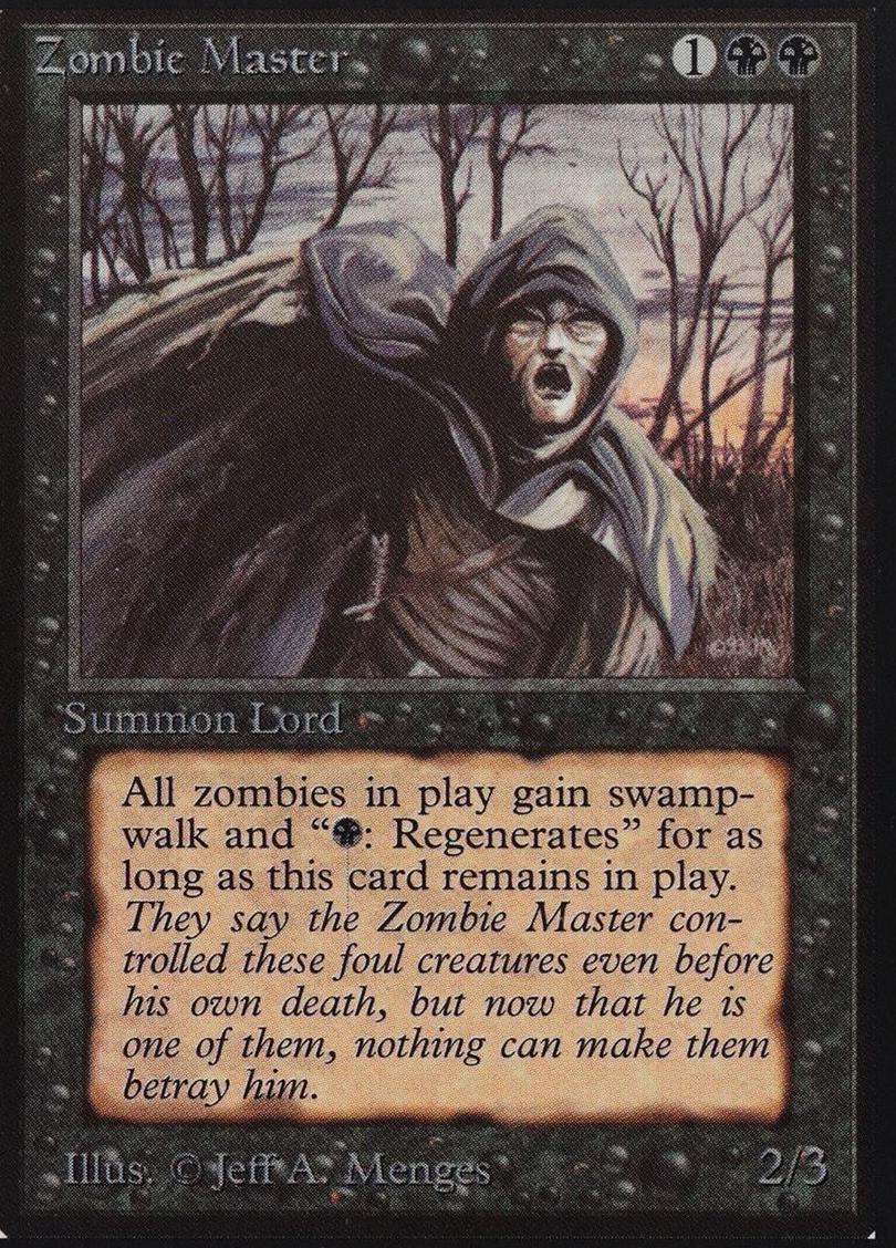 1993 Magic The Gathering Alpha Zombie Master #NNO BGS 8.5