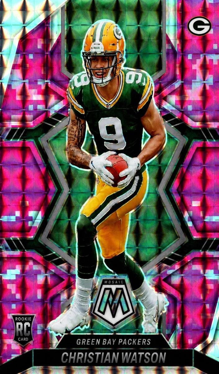 2022 Panini Mosaic Football Choice Red and Green Christian Watson #327