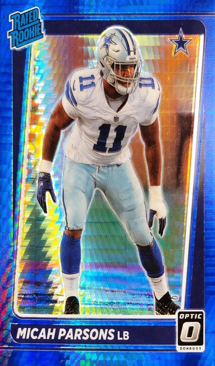 2021 Donruss Optic Football Blue Hyper Micah Parsons #245 PSA 9