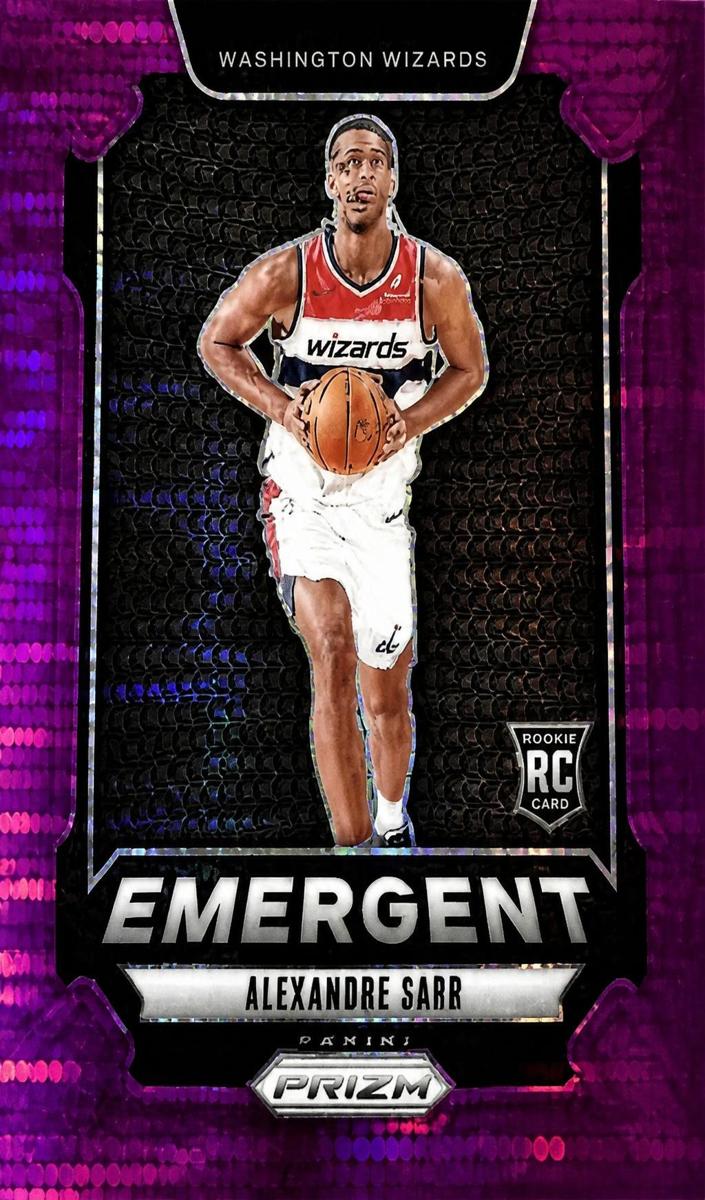 2024 Panini Prizm Basketball Purple Pulsar Alexandre Sarr #14 PSA 10