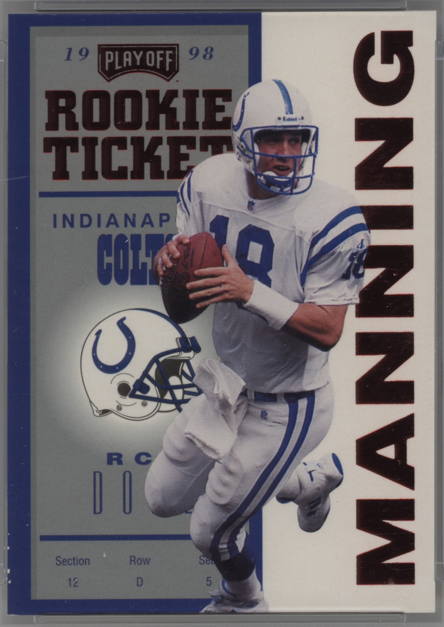 1998 Playoff Contenders Football Red Peyton Manning #87