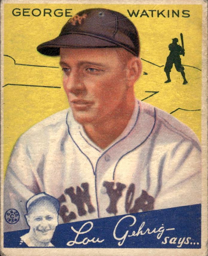 1934 R320 Goudey Baseball George Watkins #53 PSA 5.5