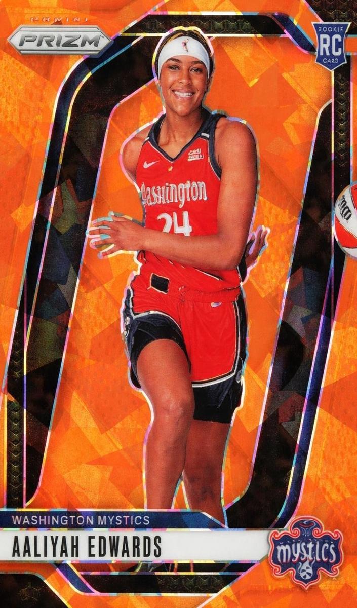 2024 Panini Prizm WNBA Basketball Orange Ice Aaliyah Edwards #142 PSA 9