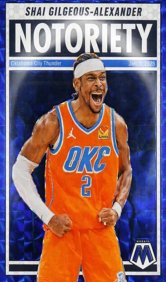 2024 Panini Mosaic Basketball Blue Shai Gilgeous-Alexander #7 PSA 9