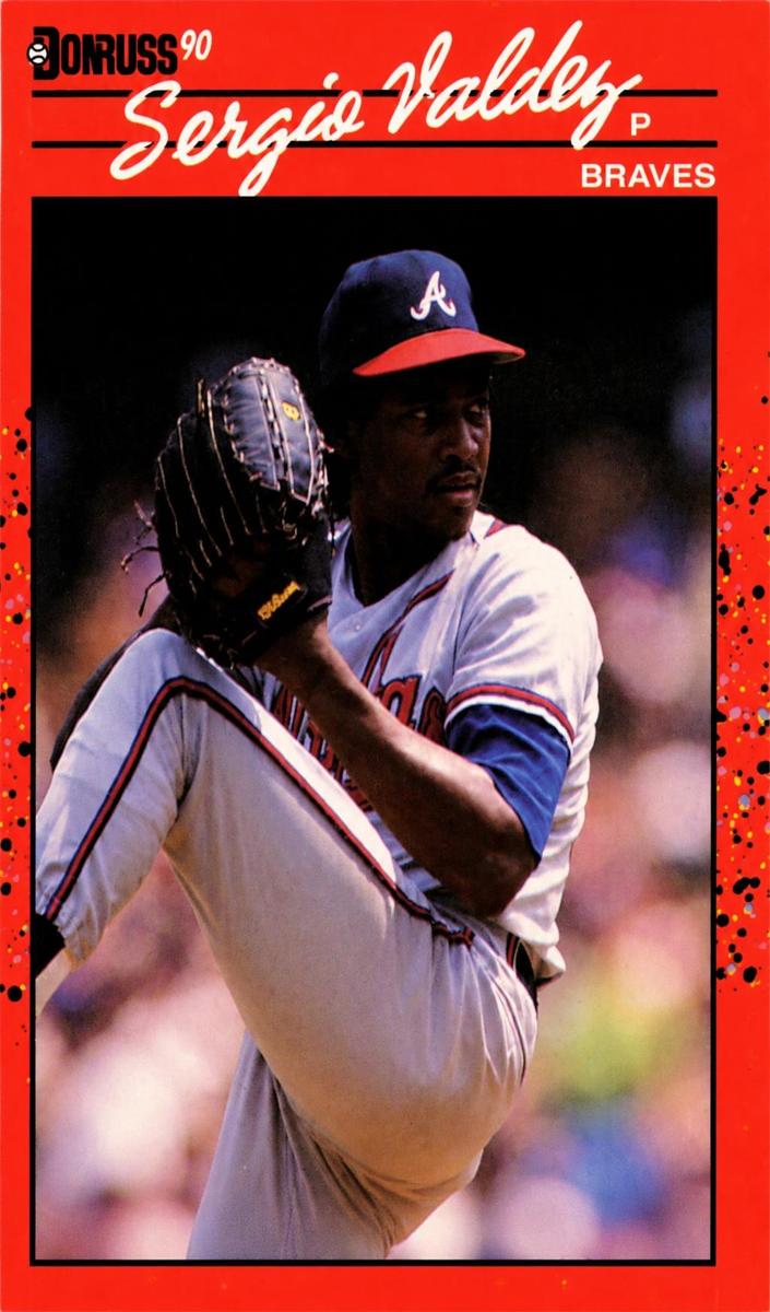 1990 Donruss Baseball Sergio Valdez #405 PSA 8