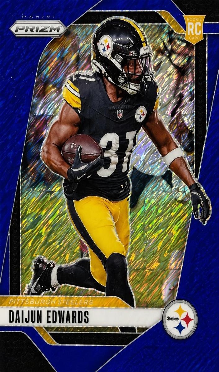 2024 Panini Prizm Football Blue Shimmer Daijun Edwards #323
