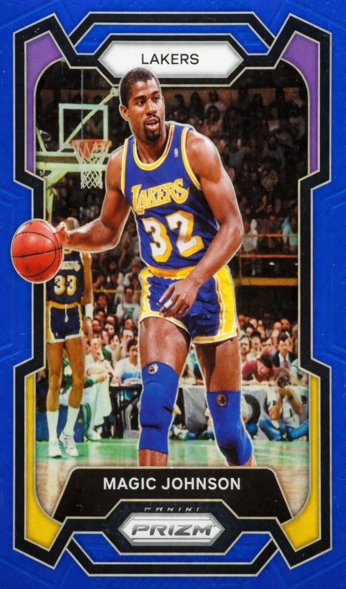 2023 Panini Prizm Basketball Blue Magic Johnson #185