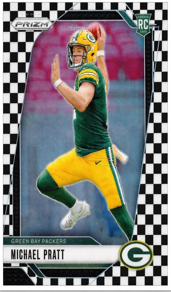 2024 Panini Prizm Football Black and White Checker Michael Pratt #379