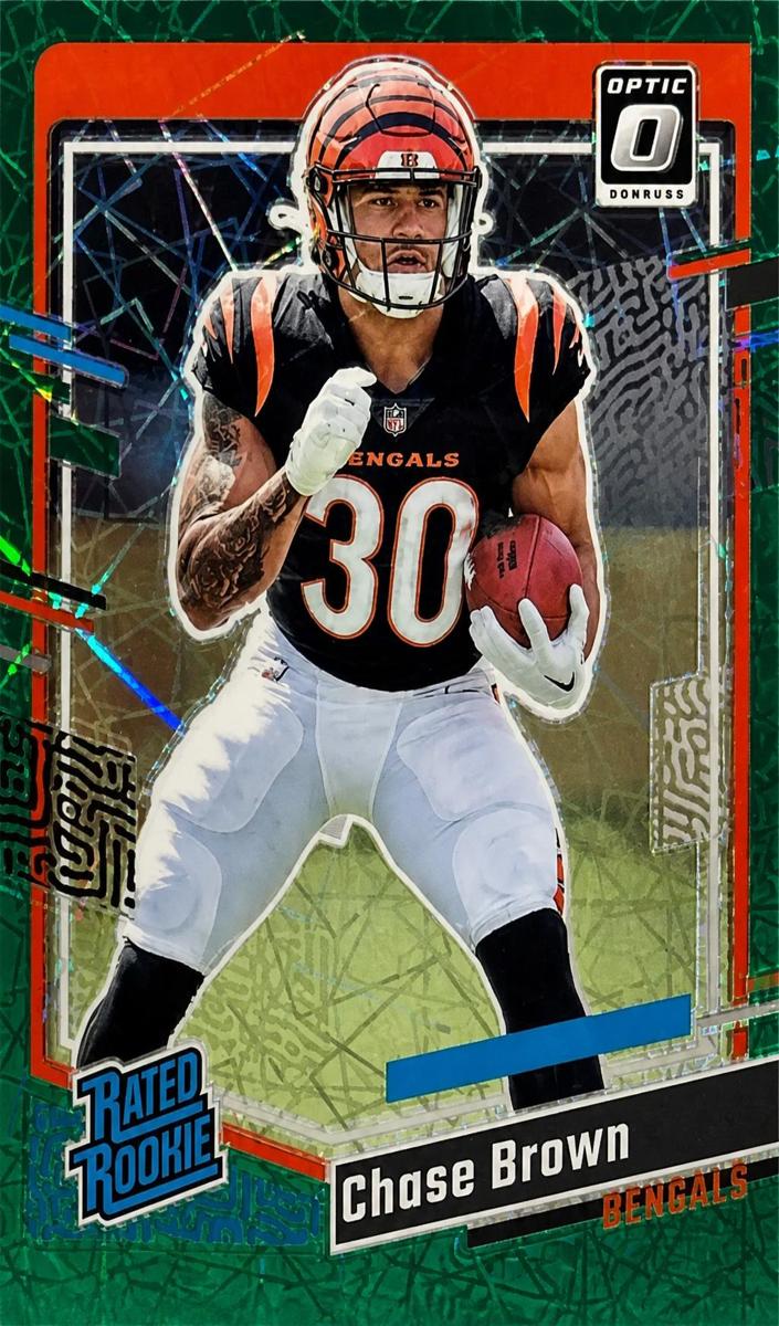 2023 Panini Donruss Football Green Velocity Chase Brown #318