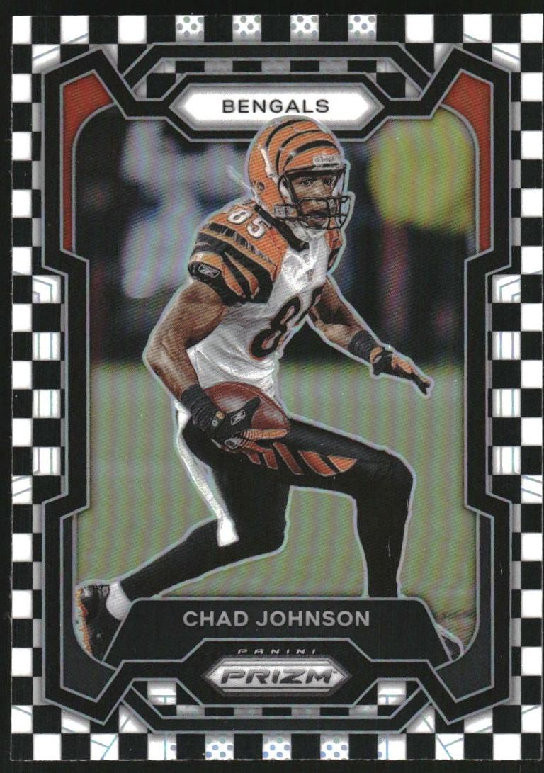 2023 Panini Prizm Football Black and White Checker Chad Johnson #55 PSA 8.5