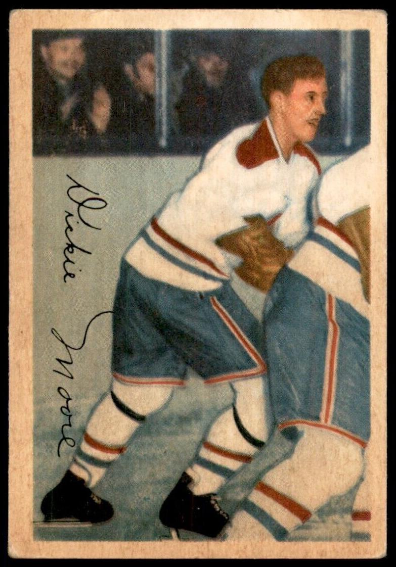 1953 Parkhurst Hockey Dickie Moore #28 PSA 6