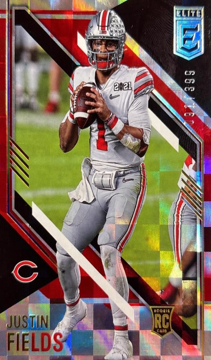 2021 Donruss Elite Football Red Justin Fields #102 SGC 9.5