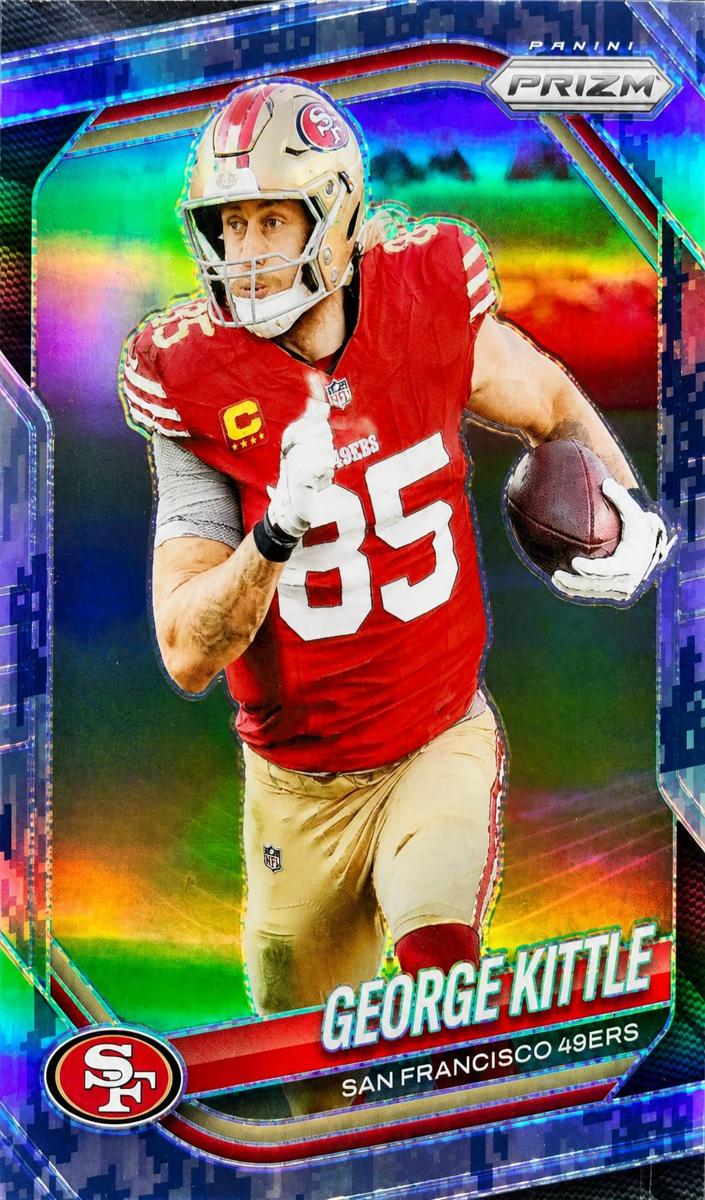 2025 Panini Prizm Football Navy Camo George Kittle #94
