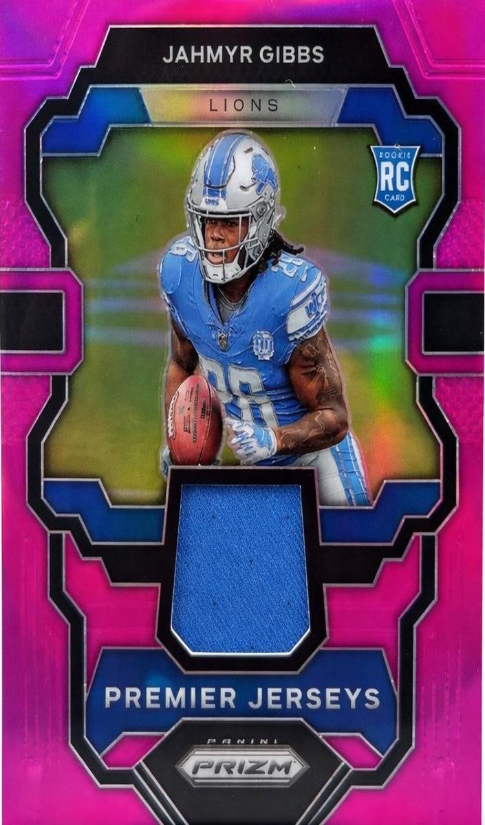 2023 Panini Prizm Football Pink Jahmyr Gibbs #PJ-JG PSA 9