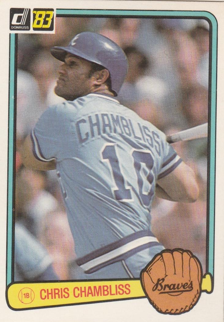 1983 Donruss Baseball Chris Chambliss #123 PSA 8.5