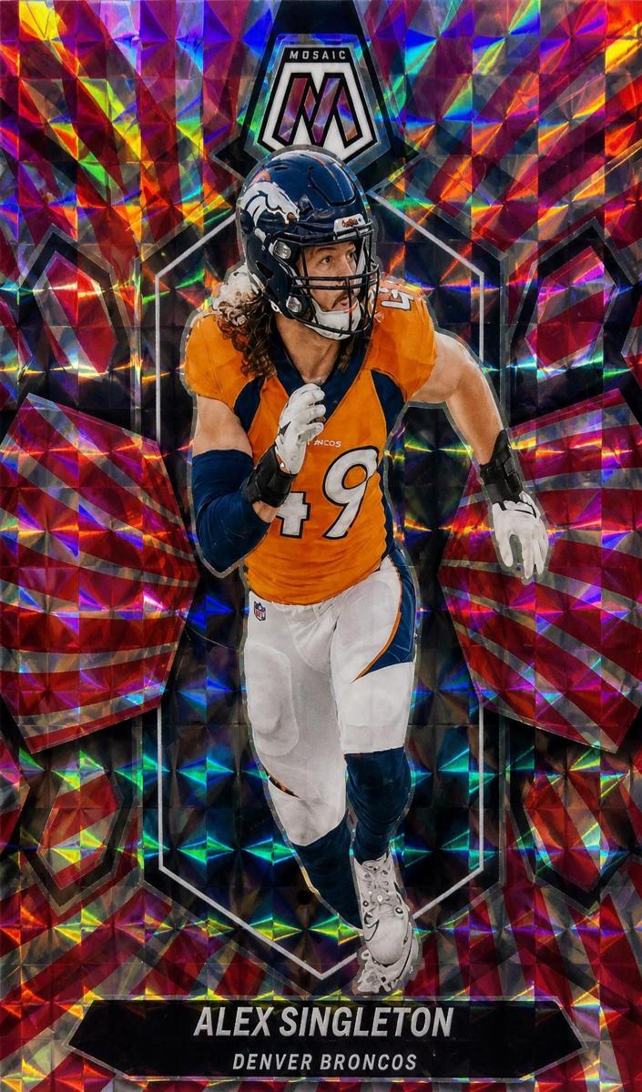 2024 Panini Mosaic Football Pink Swirl Alex Singleton #69