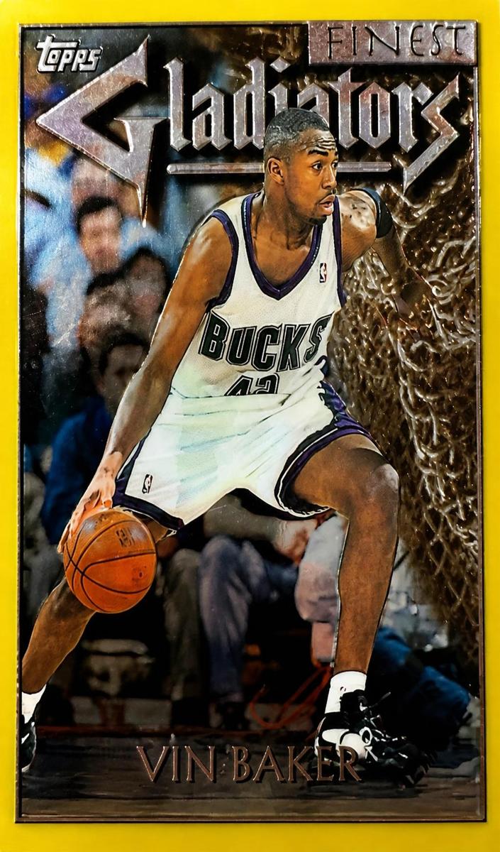 1996 Topps Finest Basketball Gold Vin Baker #143 PSA 9