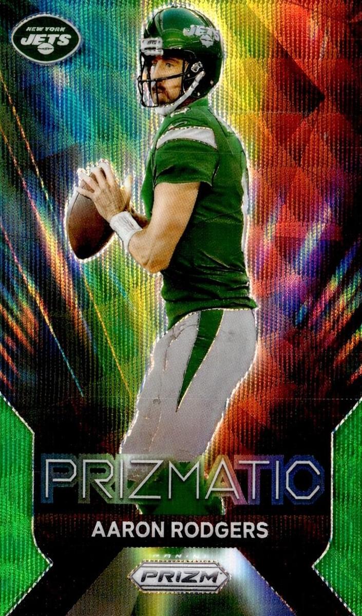 2023 Panini Prizm Football Green Wave Aaron Rodgers #8 PSA 9