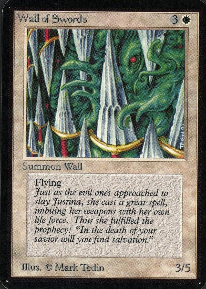 1993 Magic The Gathering Alpha Wall of Swords #NNO
