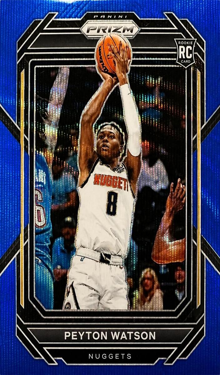 2022 Panini Prizm Basketball Blue Wave Peyton Watson #259
