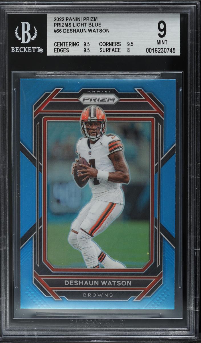 2022 Panini Prizm Football Light Blue Deshaun Watson #66 BGS 9