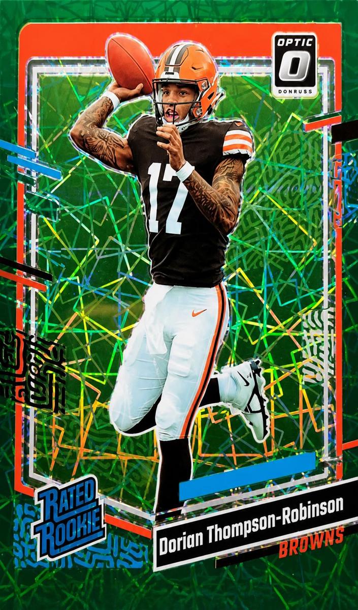 2023 Donruss Optic Football Green Velocity Dorian Thompson-Robinson #225 PSA 9
