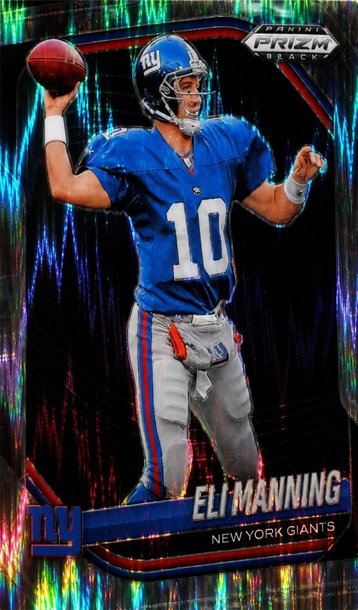 2025 Panini Prizm Black Football Skewed Eli Manning #102