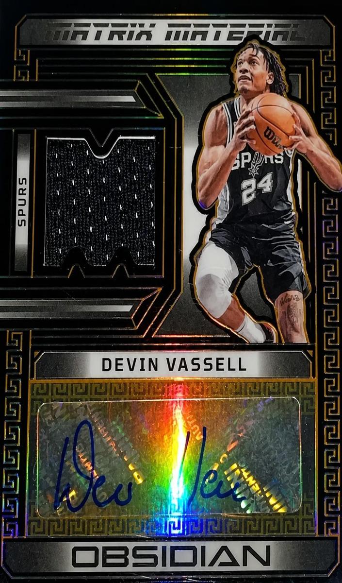 2022 Panini Obsidian Basketball Electric Etch Orange Devin Vassell #MM-DVS