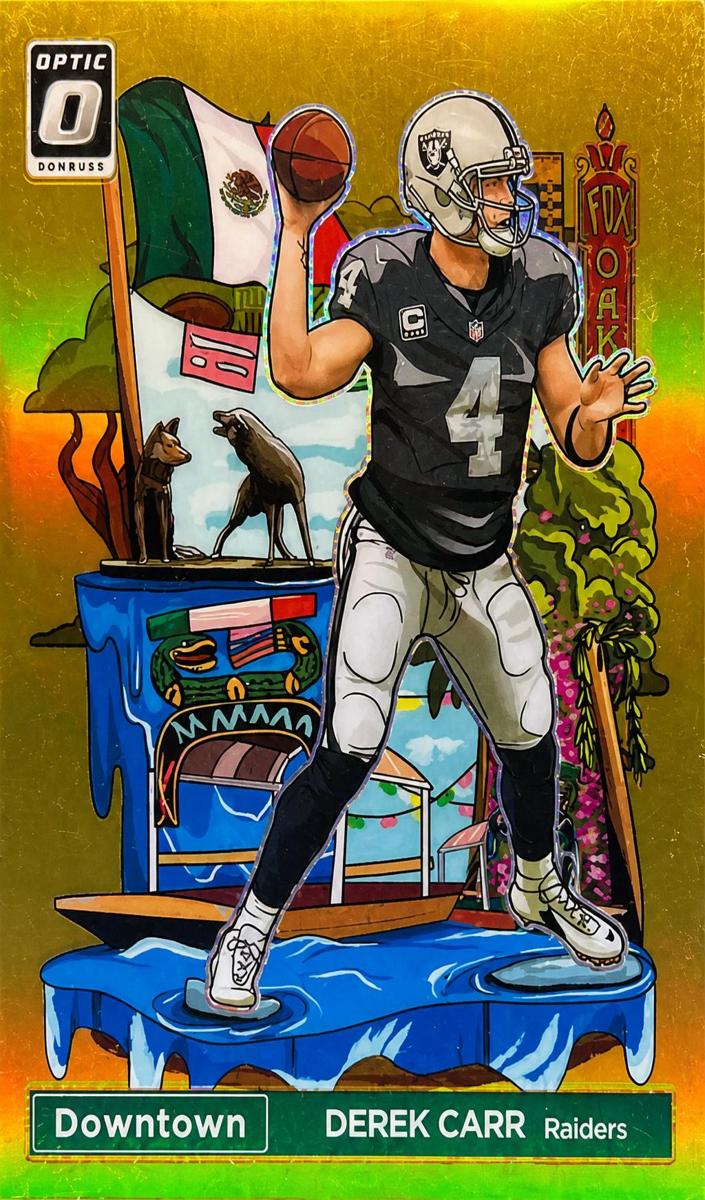 2023 Donruss Optic Football Gold Derek Carr #3 PSA 9