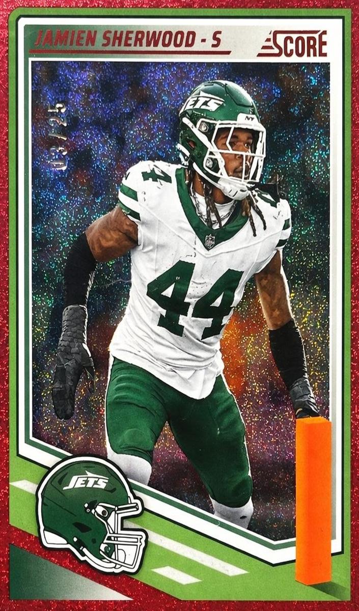 2025 Panini Score Football Dots Red Jamien Sherwood #144