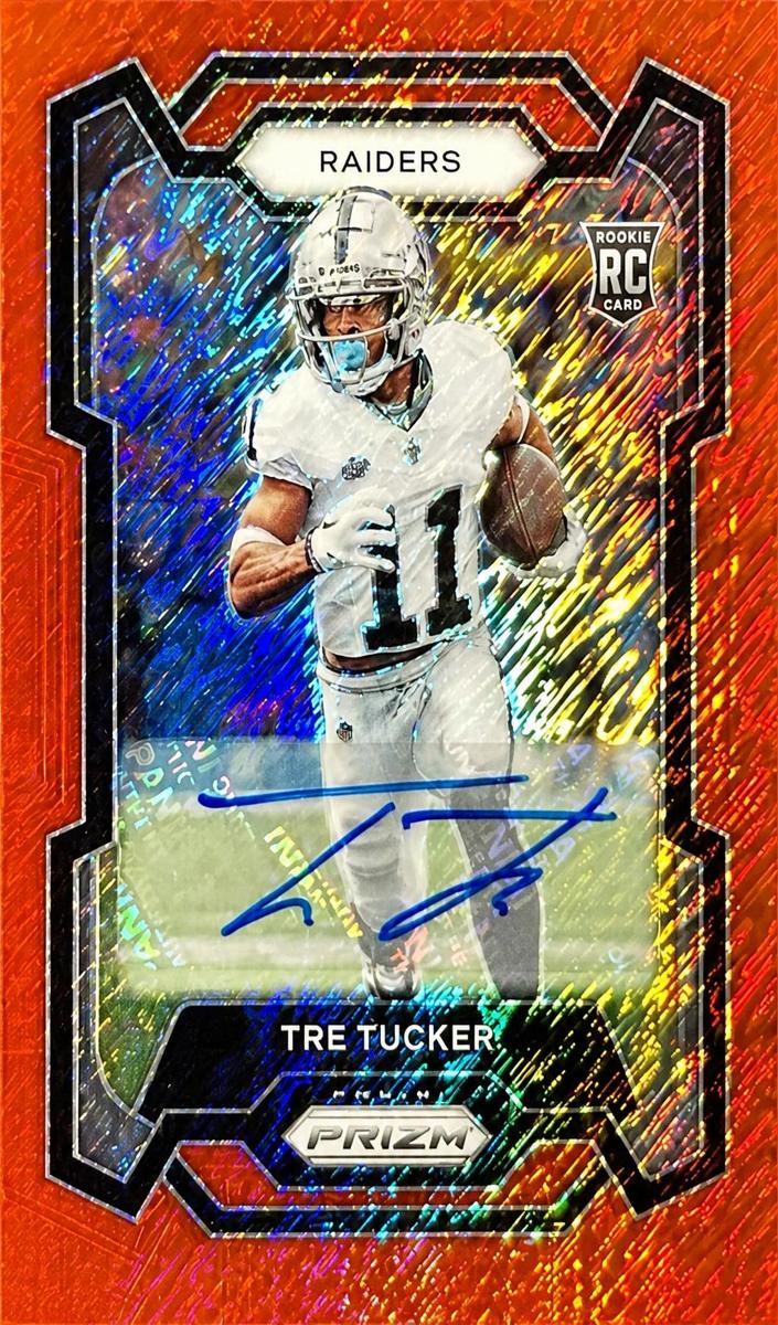 2023 Panini Prizm Football Red Shimmer Tre Tucker #362 PSA 9