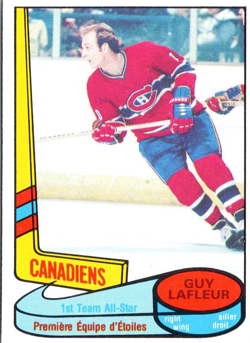 1980 O-Pee-Chee Hockey All-Star Guy LaFleur #82 PSA 8